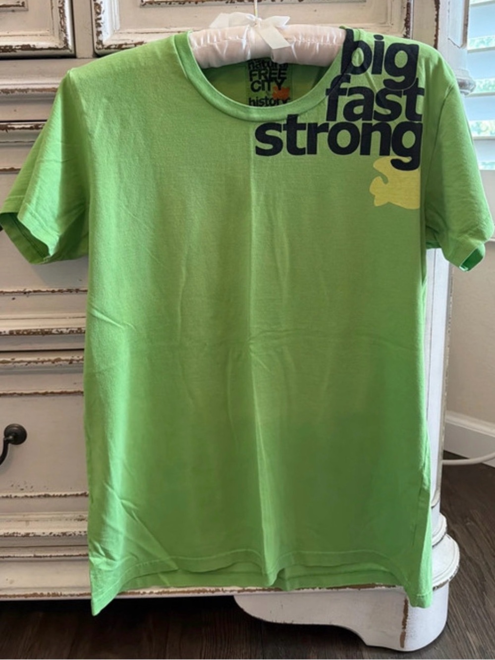Free City Lime Green 'big fast strong' Graphic Short-Sleeve Tee